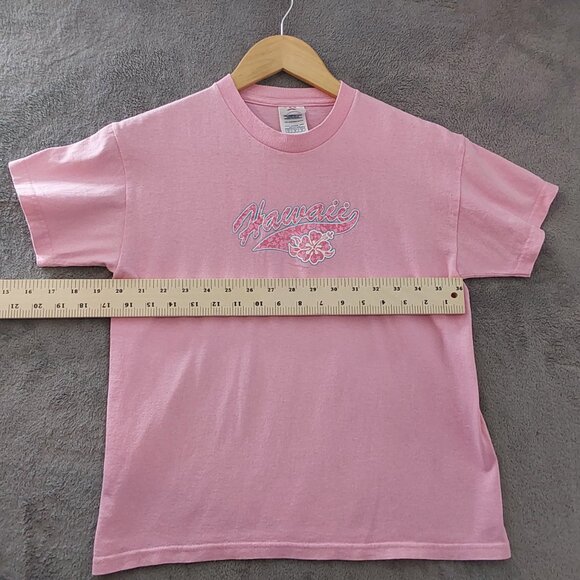 Girls Pink “Hawaii” Short Sleeve Graphic Tee – Size Large - Picture 3 of 5